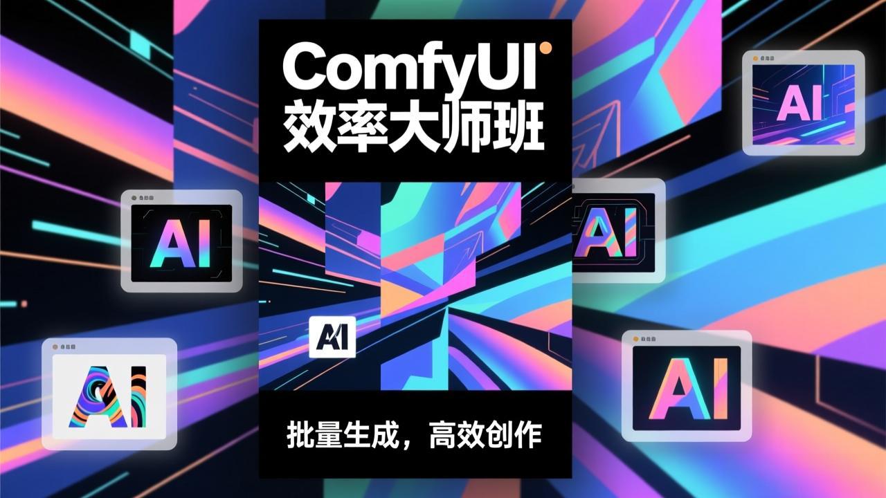 ComfyUI效率大师班：工作流搭建，批量生成，将个人AI出图效率提升5-10倍，月接单收入1-3万-青年网赚