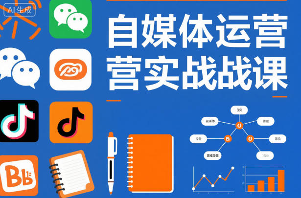 自媒体运营实战课，掌握一套系统的自媒体运营底层方法论，成为优秀的内容创作者-青年网赚