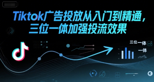 Tiktok广告投放从入门到精通，三位一体加强投流效果-青年网赚