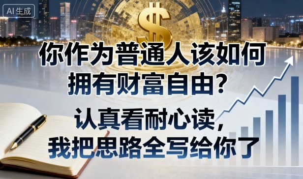 付费文章：你作为普通人该如何拥有财富自由？认真看耐心读，我把思路全写给你了-青年网赚