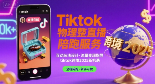 Tiktok物理整蛊直播陪跑服务-tiktok跨境2025-青年网赚