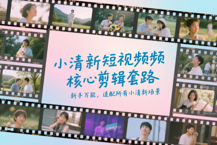 小清新短视频核心剪辑套路，新手万能，适配所有小清新场景-青年网赚