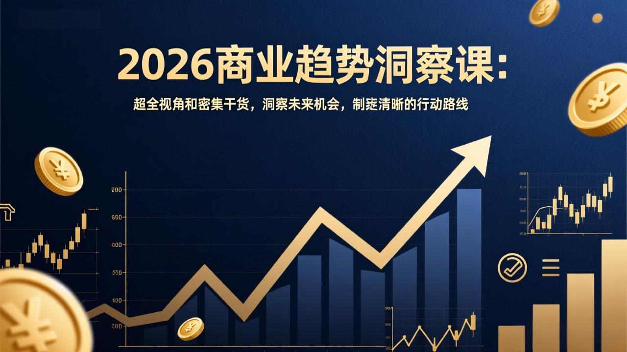2026商业趋势洞察课：超全视角和密集干货，洞察未来机会，制定清晰的行动路线-青年网赚