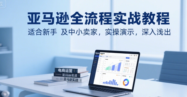 亚马逊全流程实战教程，适合新手及中小卖家，实操演示，深入浅出-青年网赚