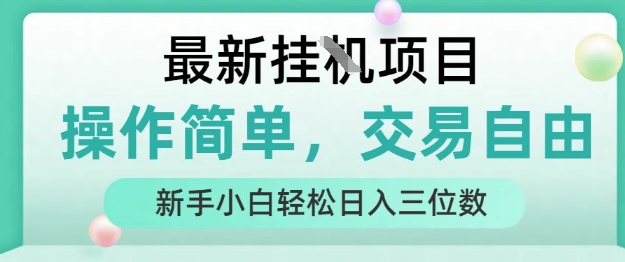 最新挂G项目，操作简单，交易自由，人人可上手，新手小白轻松日入三位数【揭秘】-青年网赚