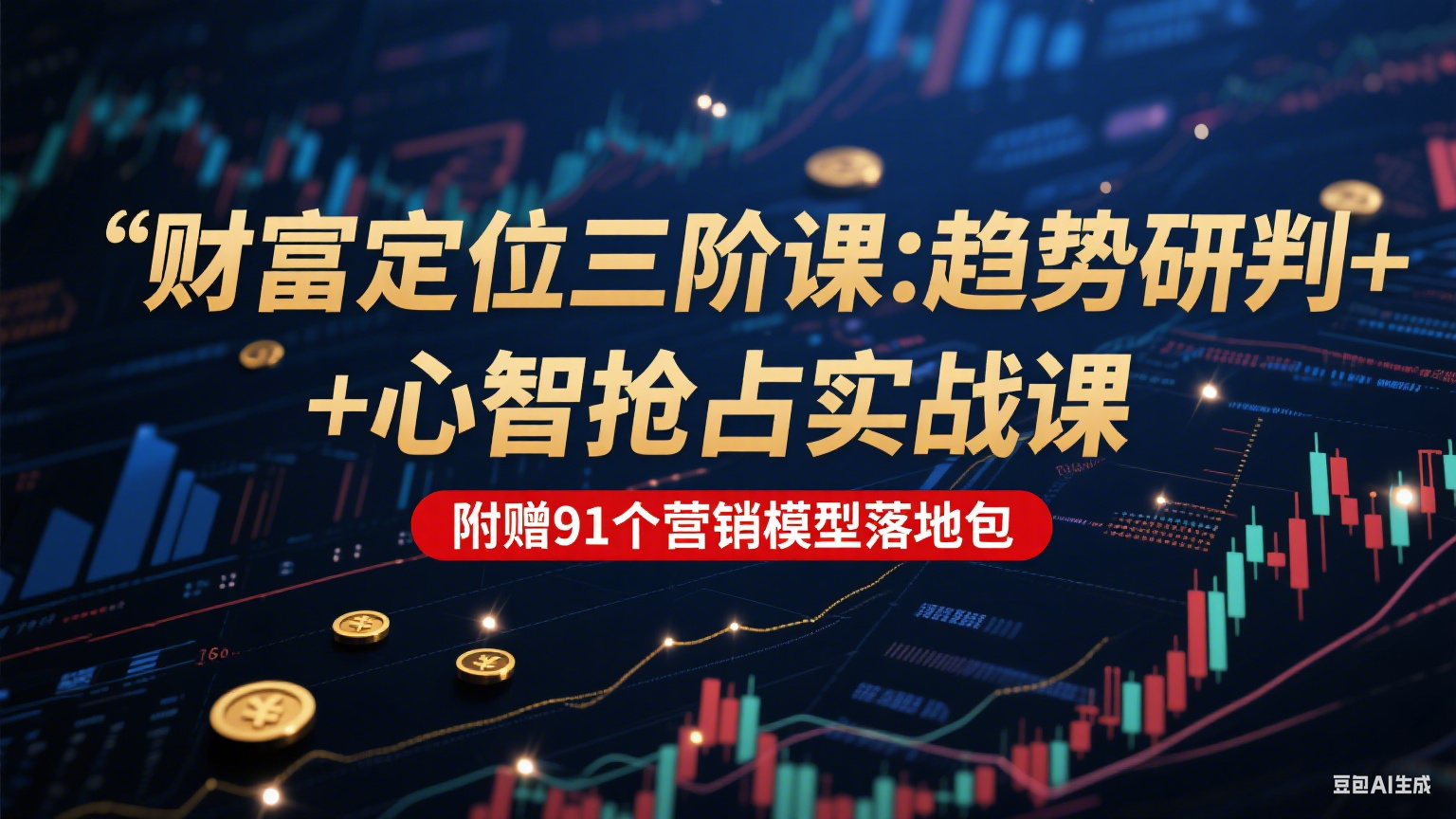 财富定位三阶：趋势研判 + 心智抢占实战课，附赠91个营销模型落地包-青年网赚