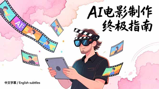 AI电影制作终极指南：从创意到成片，系统掌握智能影视全流程实战课(中英字幕-青年网赚