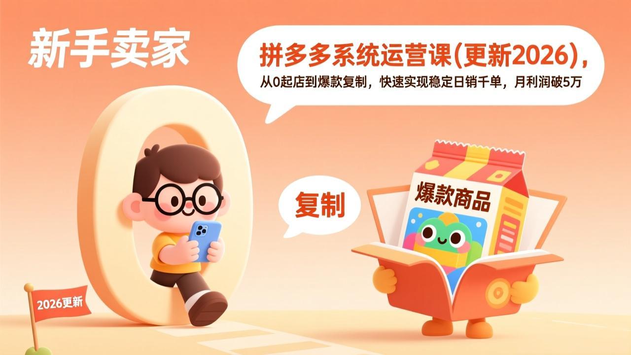 拼多多系统运营课(更新2026-青年网赚