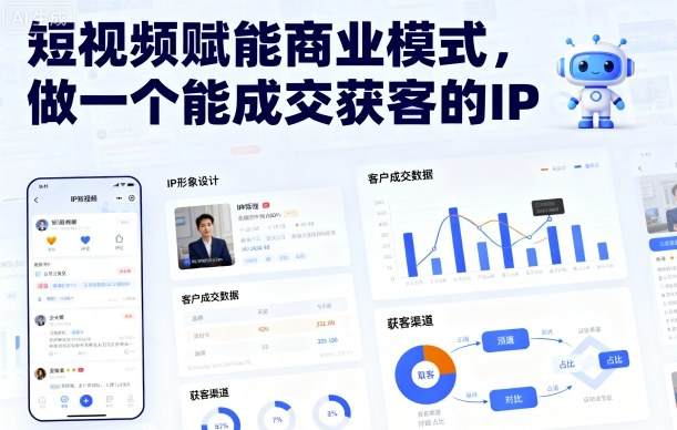 短视频赋能商业模式，做一个能成交获客的IP-青年网赚