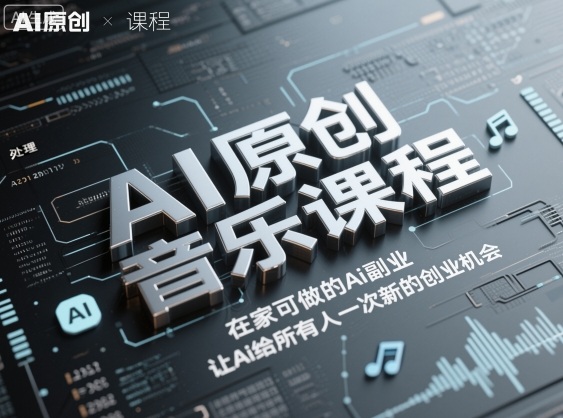 AI原创音乐课程，在家可做的Ai副业，让Ai给所有人一次新的创业机会-青年网赚
