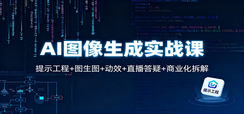 AI图像生成实战课：提示工程+图生图+动效+直播答疑+商业化拆解-青年网赚