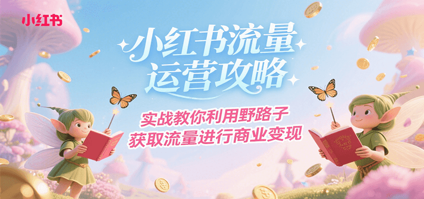 小红书流量运营攻略，实战教你利用野路子获取流量进行商业变现-青年网赚
