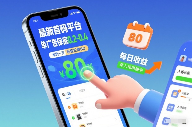 最新首码平台，单广告保底0.2-0.4，单机一天轻松撸80，早入场早賺米【揭秘】-青年网赚