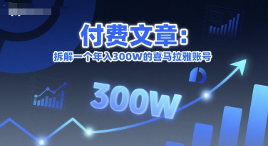 付费文章：拆解一个年入300W的喜马拉雅账号-青年网赚