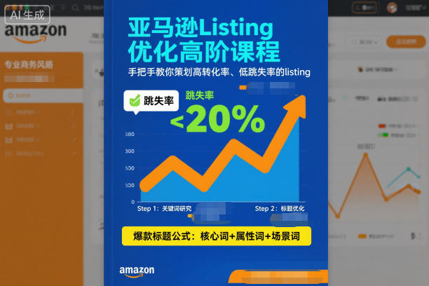 亚马逊Listing优化高阶课程，手把手教你策划高转化率、低跳失率的listing-青年网赚
