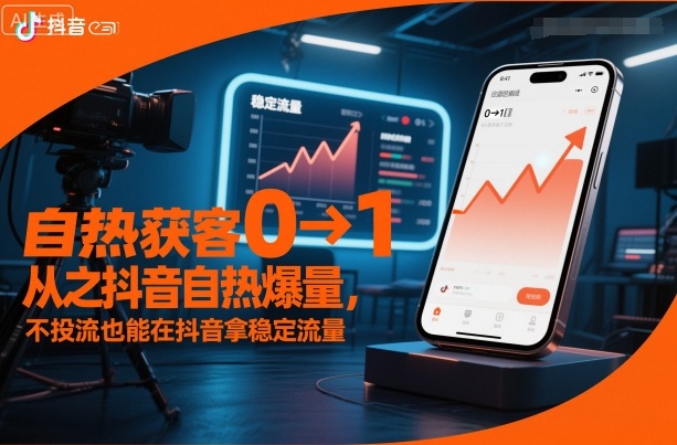 自热获客从0到1之抖音自热爆量，不投流也能在抖音拿稳定流量-青年网赚