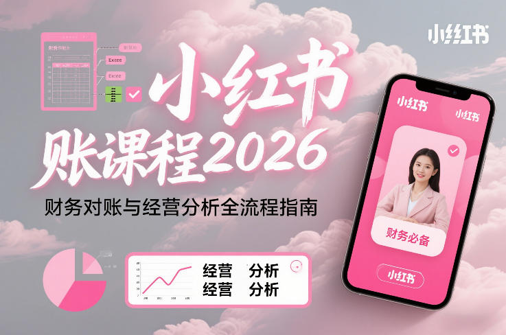 小红书对账课程2026,财务对账与经营分析全流程指南-青年网赚