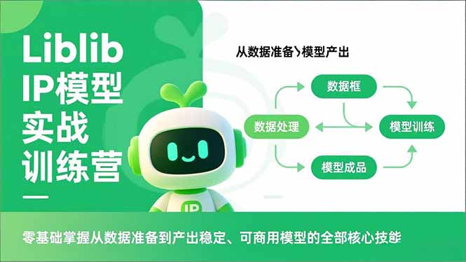 Liblib IP模型实战训练营，零基础掌握从数据准备到产出稳定、可商用模型的全部核心技能-青年网赚