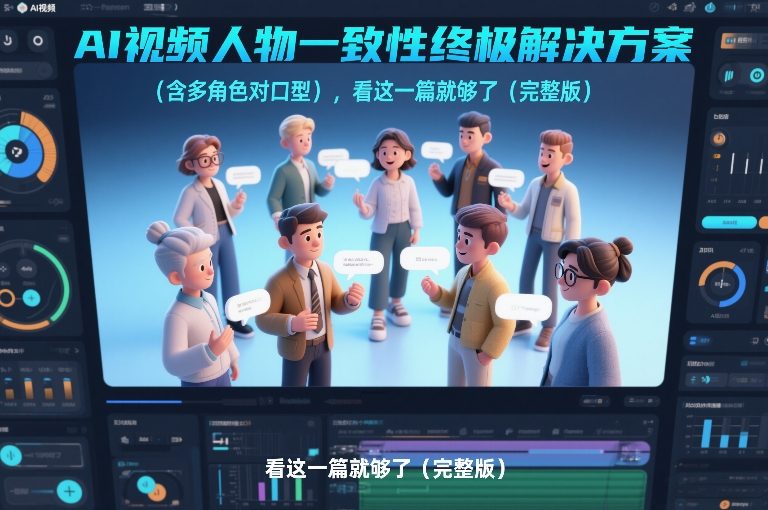 AI视频人物一致性终极解决方案(含多角色对口型)，看这一篇就够了(完整版)-青年网赚