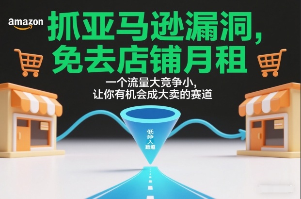 抓亚马逊漏洞，免去店铺月租，一个流量大竞争小，让你有机会成大卖的赛道-青年网赚
