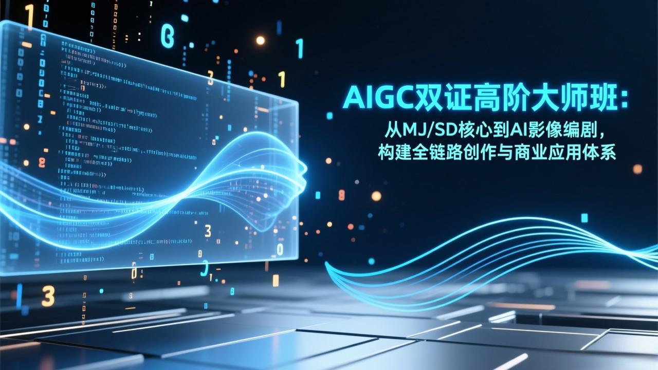 AIGC双证高阶大师班：从MJ/SD核心到AI影像编剧，构建全链路创作与商业应用体系-青年网赚